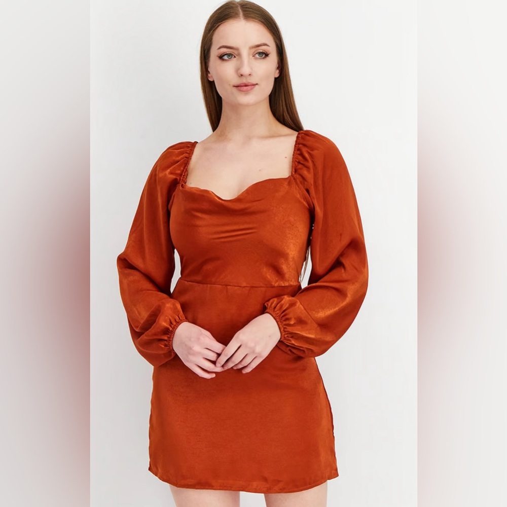 NEW WITH TAGS orange/rust formal dress